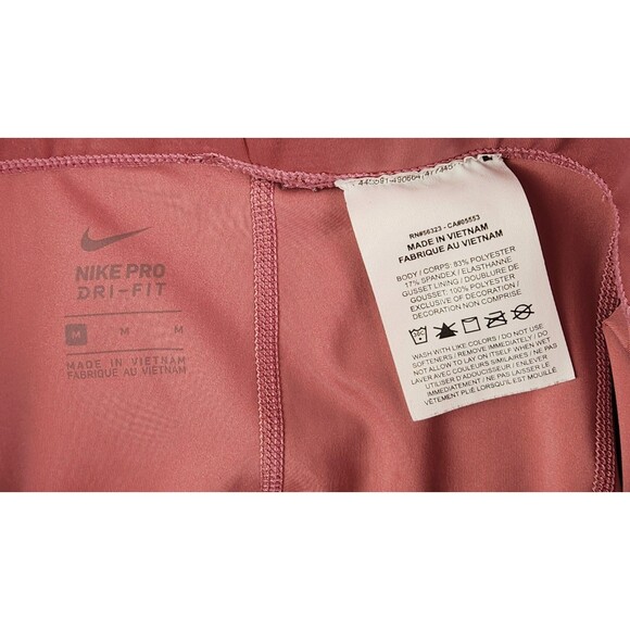 Nike Women's Crop Leggings One Desert Berry/Pink Foam Graphic 7/8 Size Medium - Picture 4 of 10